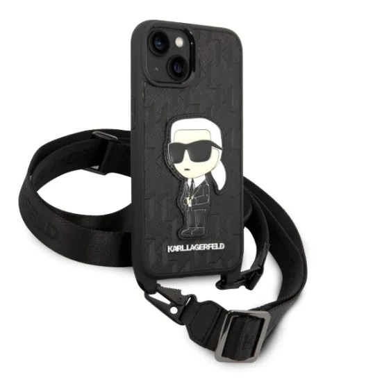Калъф за IPhone 14 Plus - Karl Lagerfeld Hardcase Monogram (KLHCP14MSTKMK) - Ikonik Patch