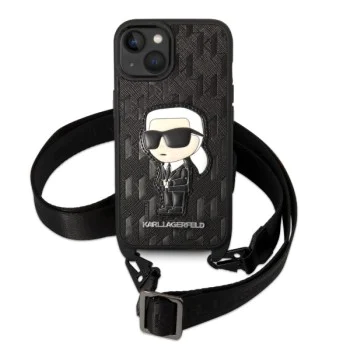 Калъф за IPhone 14 Plus - Karl Lagerfeld Hardcase Monogram (KLHCP14MSTKMK) - Ikonik Patch