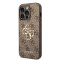 Калъф за iPhone 15 Pro - Guess Hardcase 4G Big Metal Logo - Кафяв