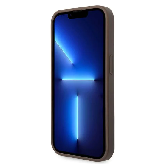 Калъф за iPhone 15 Pro - Guess Hardcase 4G Big Metal Logo - Кафяв