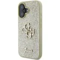 Калъф за iPhone 16 Plus - Guess Glitter Fixed Big 4G (GUHCP16MHG4SGGD) - Златен