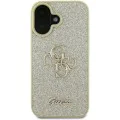 Калъф за iPhone 16 - Guess Glitter Fixed Big 4G (GUHCP16SHG4SGGD) - Златен