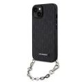 Калъф за iPhone 14 - Karl Lagerfeld Saffiano Monogram Chain (KLHCP14SSACKLHPK) - Черен