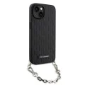 Калъф за iPhone 14 - Karl Lagerfeld Saffiano Monogram Chain (KLHCP14SSACKLHPK) - Черен