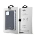 Калъф за iPhone 14 - Karl Lagerfeld Saffiano Monogram Chain (KLHCP14SSACKLHPK) - Черен