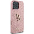 Калъф за iPhone 16 Pro - Guess Glitter Fixed Big 4G (GUHCP16LHGG4SGP) - Розов