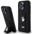 Калъф за iPhone 14 Pro Max - Karl Lagerfeld Saffiano Gripstand (KLHCP14XGSACHPK) - Choupette