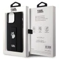 Калъф за iPhone 14 Pro Max - Karl Lagerfeld Saffiano Gripstand (KLHCP14XGSACHPK) - Choupette