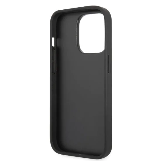 Калъф за iPhone 14 Pro Max - Karl Lagerfeld Hardcase Glitter (KLHCP14XG2CPS) - Silver Choupette Patch