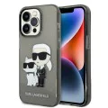Калъф за iPhone 14 Pro Max - Karl Lagerfeld Hardcase Glitter (KLHCP14XHNKKCTGK) - Karl&Choupette