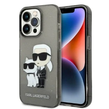 Калъф за iPhone 14 Pro Max - Karl Lagerfeld Hardcase Glitter (KLHCP14XHNKKCTGK) - Karl&Choupette