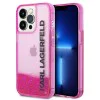 Калъф за iPhone 14 Pro Max - Karl Lagerfeld Hardcase Liquid Glitter (KLHCP14XLCKKVF) - Pink Elong