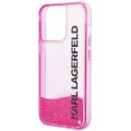 Калъф за iPhone 14 Pro Max - Karl Lagerfeld Hardcase Liquid Glitter (KLHCP14XLCKKVF) - Pink Elong