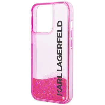 Калъф за iPhone 14 Pro Max - Karl Lagerfeld Hardcase Liquid Glitter (KLHCP14XLCKKVF) - Pink Elong