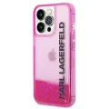 Калъф за iPhone 14 Pro Max - Karl Lagerfeld Hardcase Liquid Glitter (KLHCP14XLCKKVF) - Pink Elong