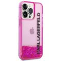 Калъф за iPhone 14 Pro Max - Karl Lagerfeld Hardcase Liquid Glitter (KLHCP14XLCKKVF) - Pink Elong