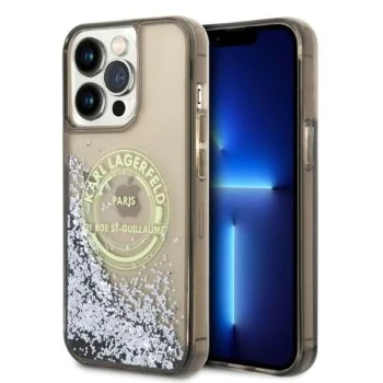 Калъф за iPhone 14 Pro Max - Karl Lagerfeld Hardcase Liquid Glitter (KLHCP14XLCRSRSGRK) - RSG