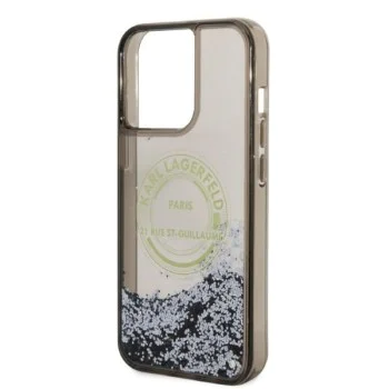Калъф за iPhone 14 Pro Max - Karl Lagerfeld Hardcase Liquid Glitter (KLHCP14XLCRSRSGRK) - RSG