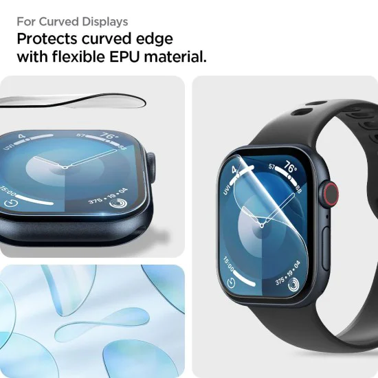 Протектор за Apple Watch 10 46mm (комплект от 2) - Spigen Elite Shield EZ Fit - Clear