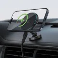 Стойка за кола D30 – Acefast, с безжично зареждане, за iPhone, магнитна дръжка, 360°, LED светлина, за табло, 15W – черна