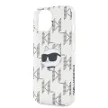 Калъф за iPhone 15 - Karl Lagerfeld IML Luxury (KLHCCHCP15SHKLLPCHT) - Transparent Choupette Head&Monogram
