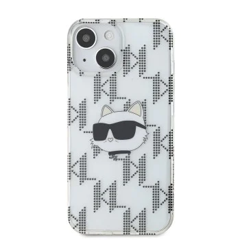 Калъф за iPhone 15 - Karl Lagerfeld IML Luxury (KLHCCHCP15SHKLLPCHT) - Transparent Choupette Head&Monogram