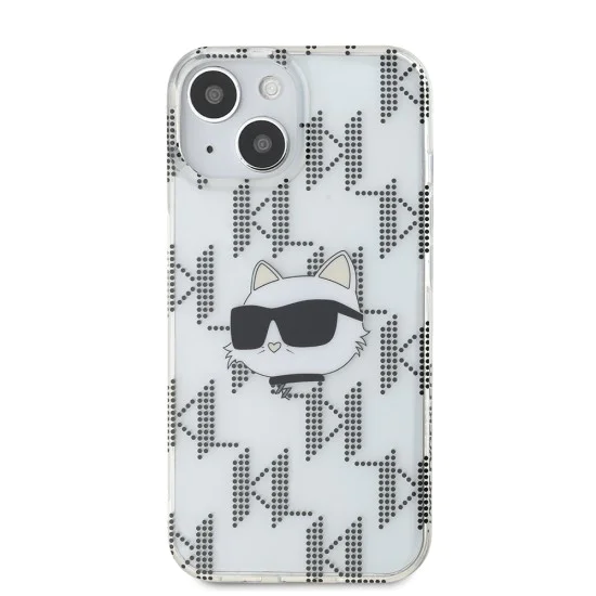 Калъф за iPhone 15 - Karl Lagerfeld IML Luxury (KLHCCHCP15SHKLLPCHT) - Transparent Choupette Head&Monogram