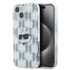 Калъф за iPhone 15 - Karl Lagerfeld IML Luxury (KLHCCHCP15SHKLLPCHT) - Transparent Choupette Head&Monogram