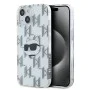 Калъф за iPhone 15 - Karl Lagerfeld IML Luxury (KLHCCHCP15SHKLLPCHT) - Transparent Choupette Head&Monogram