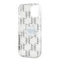 Калъф за iPhone 15 - Karl Lagerfeld IML Luxury (KLHCCHCP15SHKLLPCHT) - Transparent Choupette Head&Monogram