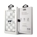 Калъф за iPhone 15 - Karl Lagerfeld IML Luxury (KLHCCHCP15SHKLLPCHT) - Transparent Choupette Head&Monogram