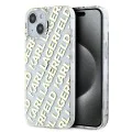 Калъф за iPhone 15 - Karl Lagerfeld IML Luxury (KLHCHCP15SHKFOEMD) - Gold Fullover Logo