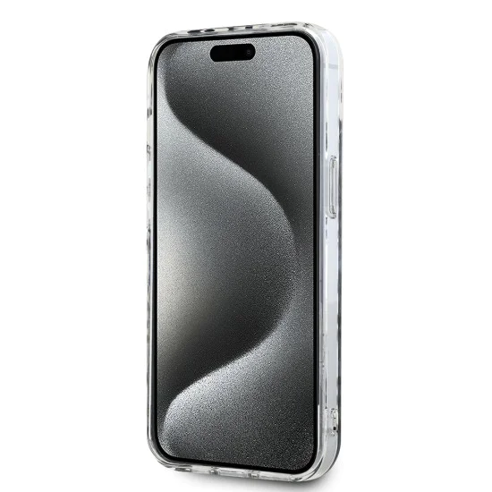 Калъф за iPhone 15 - Karl Lagerfeld IML Luxury (KLHCHCP15SHKFOEMD) - Gold Fullover Logo