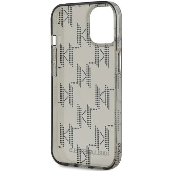 Калъф за iPhone 15 - Karl Lagerfeld IML Luxury (KLHCCHCP15SHKKDPNSK) - Mono KL Pattern&Cord