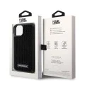Калъф за IPhone 15 - Karl Lagerfeld Hardcase Rhinestone (KLHCHCP15SHDSPLK) - Метална плоча с лого