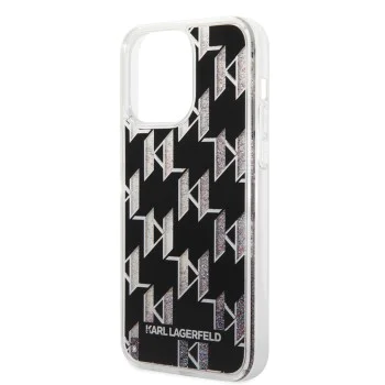 Калъф за iPhone 14 Pro Max - Karl Lagerfeld Hardcase Liquid Glitter (KLHCP14XLMNMK) - монограм