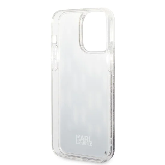 Калъф за iPhone 14 Pro Max - Karl Lagerfeld Hardcase Liquid Glitter (KLHCP14XLMNMK) - монограм