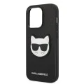 Калъф за iPhone 14 Pro Max - Karl Lagerfeld Saffiano (KLHCP14XSAPCHK) - Choupette Head