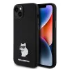 Калъф за iPhone 15 Plus - Karl Lagerfeld Silicone (KLHCP15MSMHCHCNPK) - Choupette Metal Pin