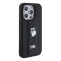 Калъф за iPhone 15 Pro - Karl Lagerfeld Saffiano Gripstand (KLHCP15LGSACHPK) - Choupette Pins