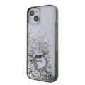 Калъф за iPhone 15 Plus - Karl Lagerfeld Hardcase Liquid Glitter (KLHCP15MLKKCNSK) - Transparent Choupette