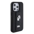 Калъф за iPhone 15 Pro - Karl Lagerfeld Saffiano Gripstand (KLHCP15LGSAKCPK) - Karl&Choupette Pins
