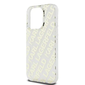 Калъф за iPhone 15 Pro - Karl Lagerfeld IML Luxury (KLHCCHCP15LHKHKDPNSK) - Mono KL Pattern&Cord