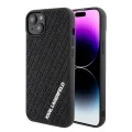 Калъф за iPhone 15 Plus - Karl Lagerfeld 3D Design (KLHCP15M3DMKRLK) - гумено мулти лого