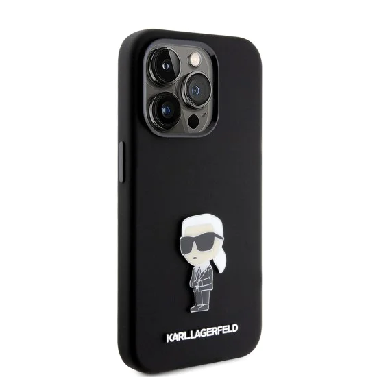Калъф за iPhone 15 Pro - Karl Lagerfeld Silicone (KLHCP15LSMHMHKKNPK) - Ikonik