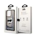 Калъф за iPhone 14 Pro Max - Karl Lagerfeld Hardcase Glitter (KLHCP14XLNCHCKCK) - Choupette Head