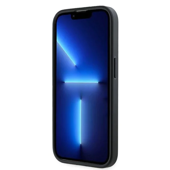 Калъф за iPhone 14 Pro Max - Karl Lagerfeld Diagonal Quilted Script (KLHCP14XPQQDSMGK) - Черен