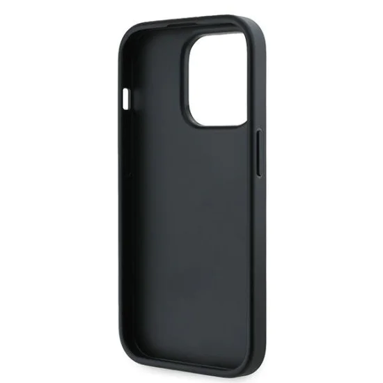 Калъф за iPhone 14 Pro Max - Karl Lagerfeld Diagonal Quilted Script (KLHCP14XPQQDSMGK) - Черен