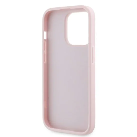 Калъф за iPhone 14 Pro Max - Karl Lagerfeld Diagonal Quilted Script (KLHCP14XPQQDSMGP) - Розов