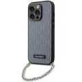 Калъф за iPhone 14 Pro Max - Karl Lagerfeld Saffiano Monogram Chain (KLHCP14XSACKLHPG) - сребрист